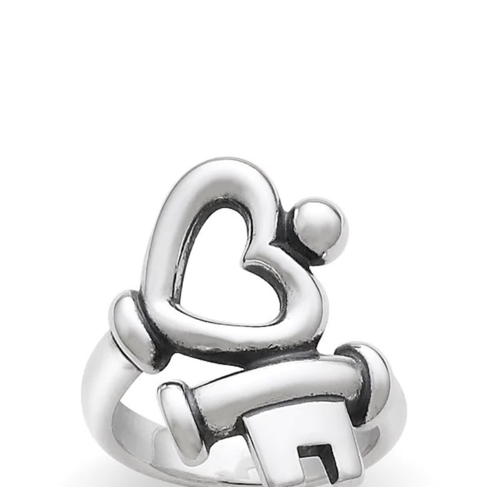 James Avery Ring- Heart and Key